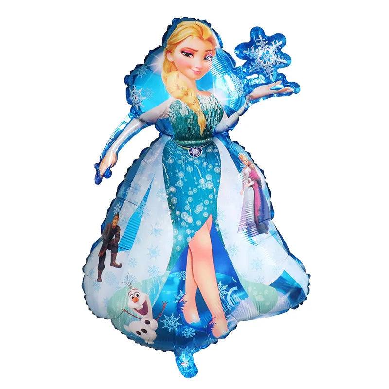 5Pcs Large Disney Princess Balloon 90*55cm Snow White Cinderella Elsa Air Globo Girl‘s Birthday Party Decorations Kids Toys Gift