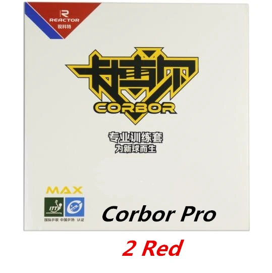 2 Pcs/Lot Reactor Original Pips-In CORBOR Table Tennis Rubber With Sponge Ping Pong Rubber Tenis De Mesa