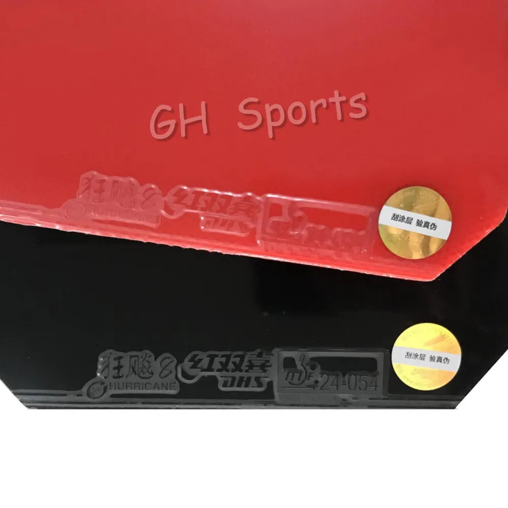 DHS Hurricane 8 Hurricane8 Pips in Table Tennis Rubber With Sponge PingPong Rubber