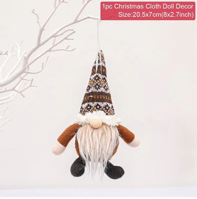 Christmas Faceless Gnome Christmas Ornaments Merry Christmas Decoration for Home Navidad Pendants Cristmas Gifts New Year 2023