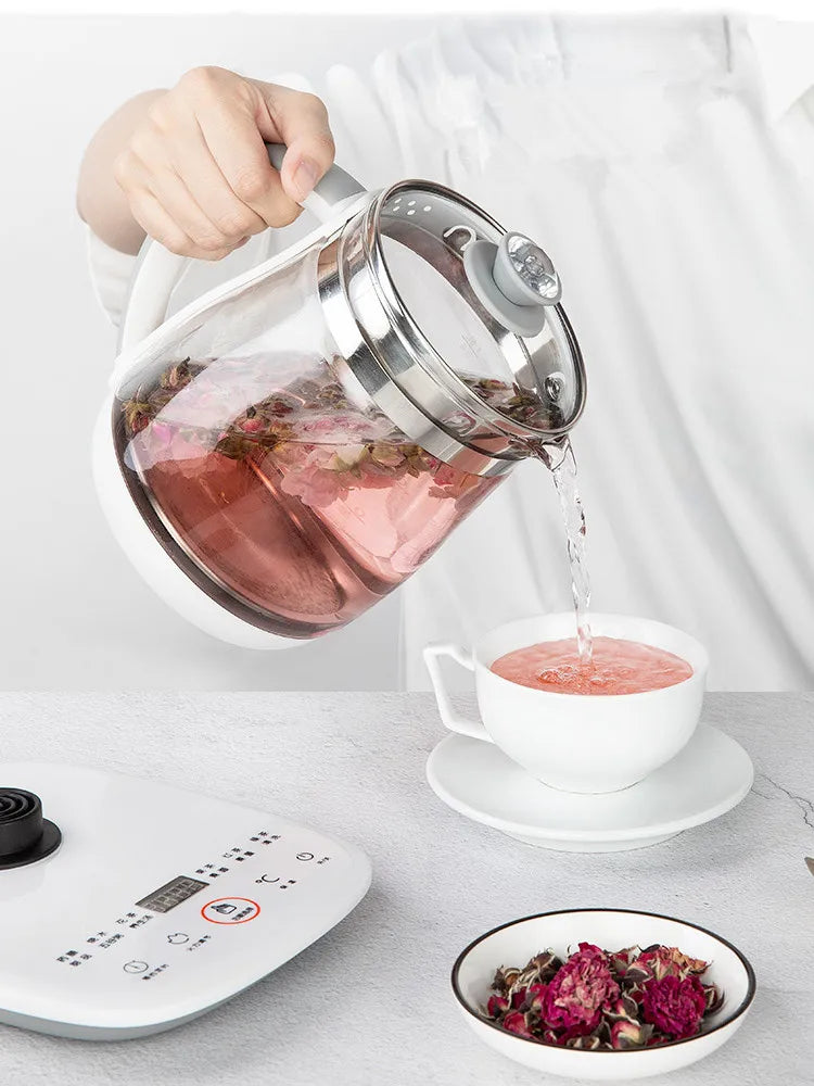 220V 1.5L Automatic Electric Glass Kettle Tea Brewer Household Automatic Health Pot Home Teapot Boiling Pot Portable Kettle