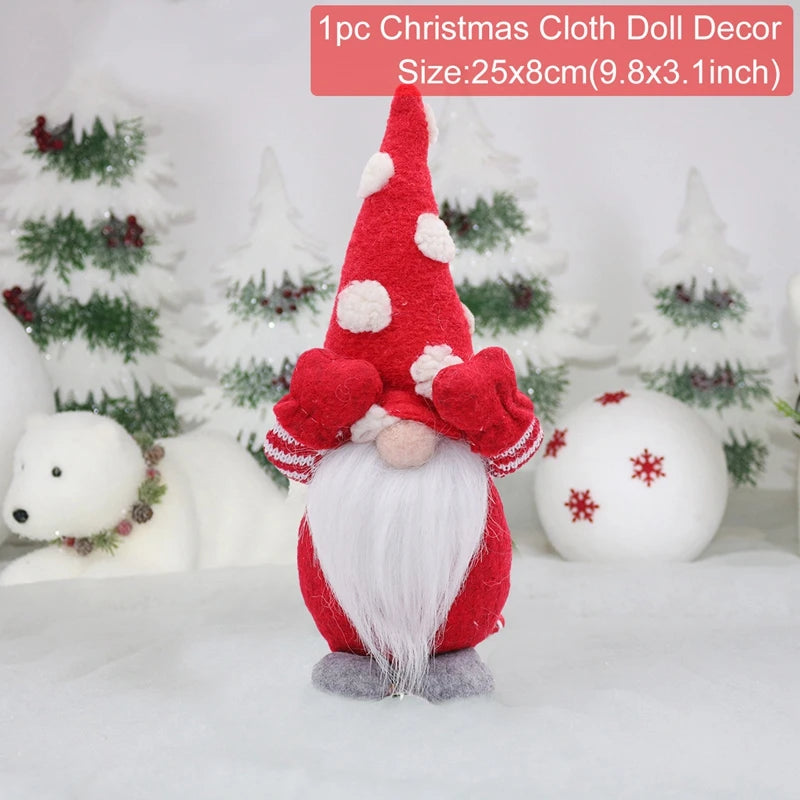QIFU Christmas Doll Ornaments 2024 Merry Christams Decor for Home Cristmas Decor Xmas Gifts Happy New Year 2025 Navidad Noel