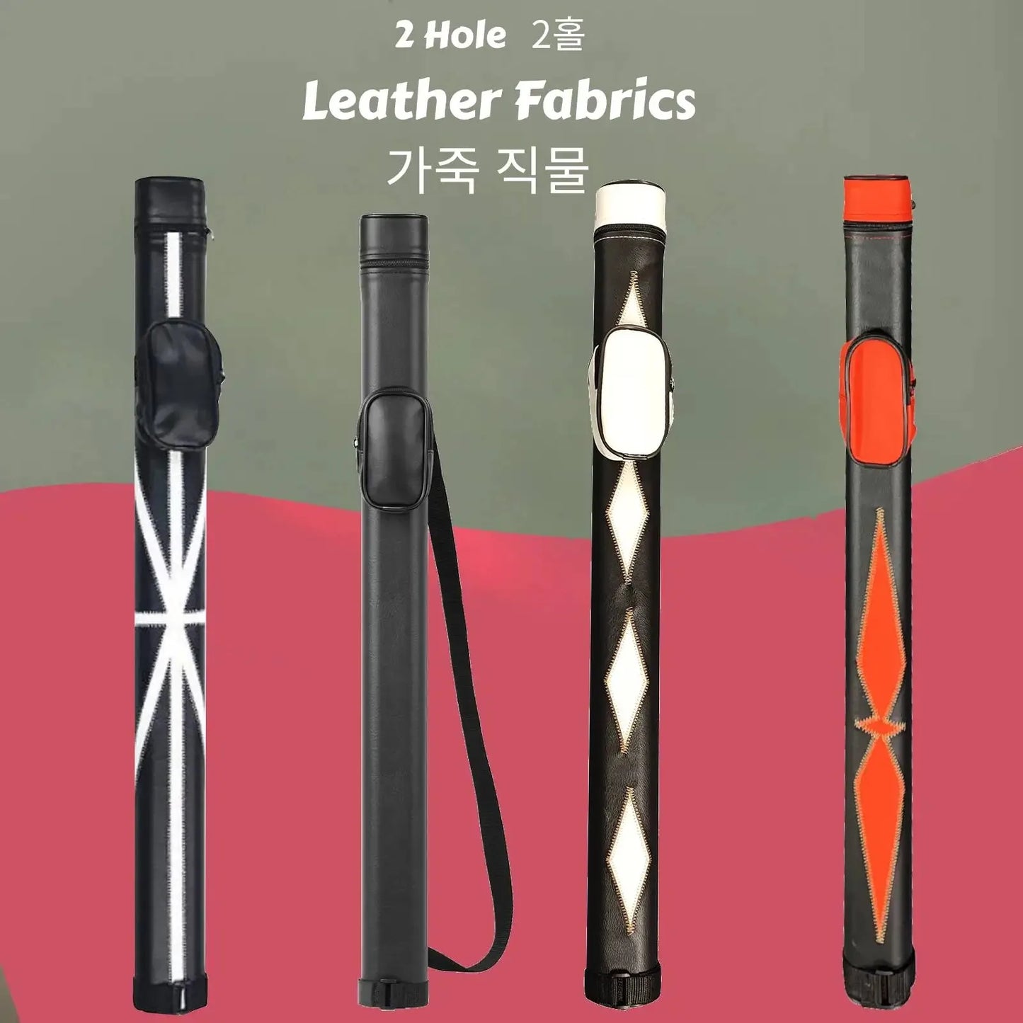 New 2/4Holes Pool Cue Case Billiard Bag With Divider Billiard Pool Cue Stick Carrying Bag Portable Billiard Case Accessories
