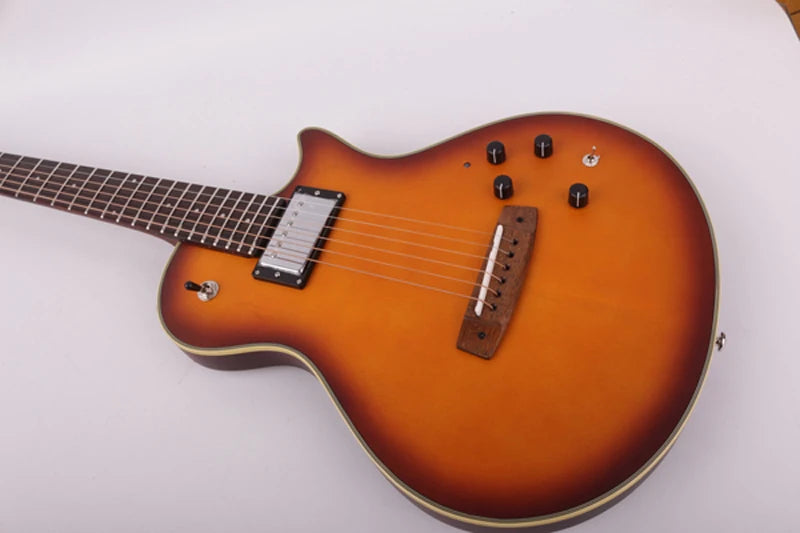 Silent Electric Acoustic Guitar Portable Built in Effect Reverb Delay Inside Sunburst Spruce Top Guitare Guiter Guitarra Gitar