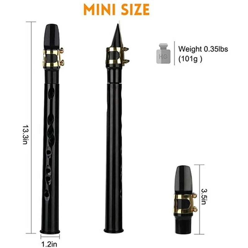 Black Saxophone Set Pocket Sax Mini Portable Saxophone Little Saxophone With Sax Reeds Carrying Bag Tooth Pastes for Beginners