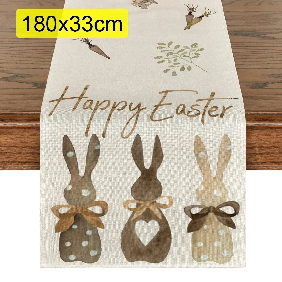 2024 Easter Bunny Table Runner Gnome Rabbit Party Decor Creative Tablemat Easter Placemat Table Decoration for Dining Home