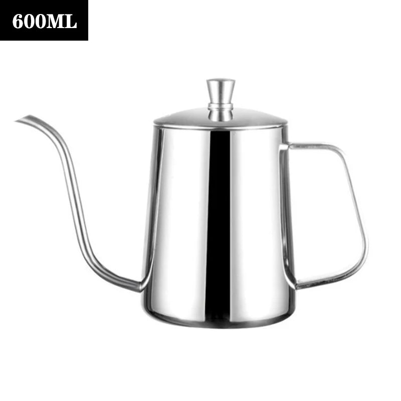 350ml/600ml Drip Kettle Coffee Tea Pot Non-Stick Coating Food Grade Stainless Steel Gooseneck Thin Mouth Coffee Drip Kettle