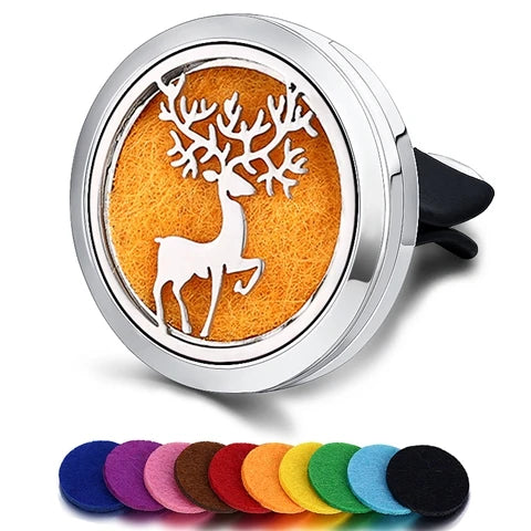 Car Air Freshener Car Perfume Diffuser Clip Car Air Auto Vent Freshener Essential Oil Perfume Locket (No Fragrance) C002