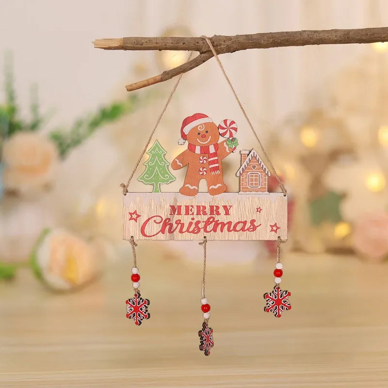 2PCS Christmas Wooden Ornaments, Christmas Crafts for Kids, Wood Slices Crafts Supplies,Xmas Holiday Party Decoration