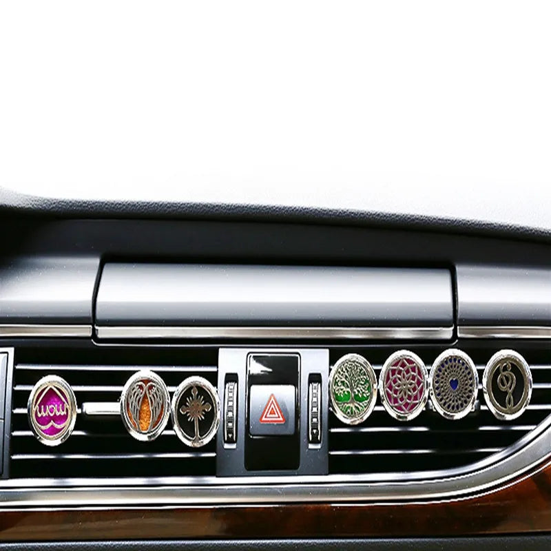 Car Air Freshener Car Perfume Diffuser Clip Car Air Auto Vent Freshener Essential Oil Perfume Locket (No Fragrance) C002