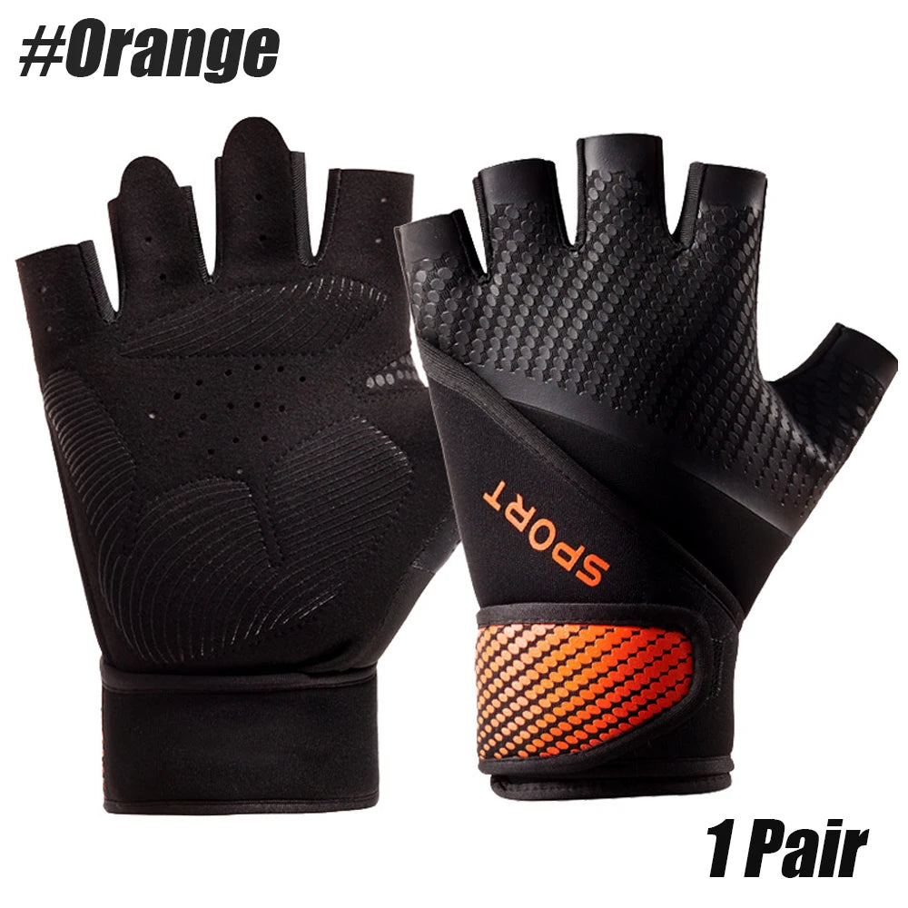 1 Pair Workout Gloves - Gym Weight Lifting Gloves With Wrist Wrap Support,Full Palm Protection & Extra Grips for Fitness,Pull-Up