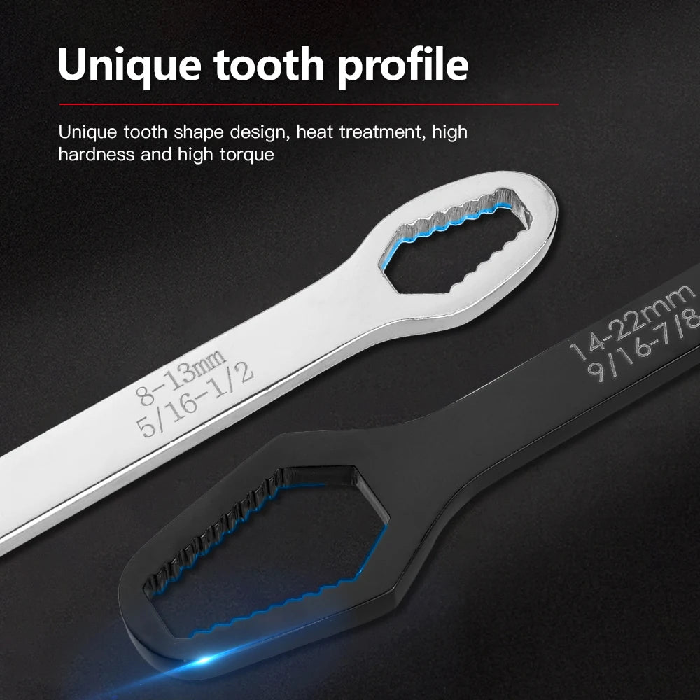 8-22mm Universal Torx Wrench Self-Tightening Adjustable Glasses Wrench Board Double-Head Torx Spanner Hand Tools for Factory