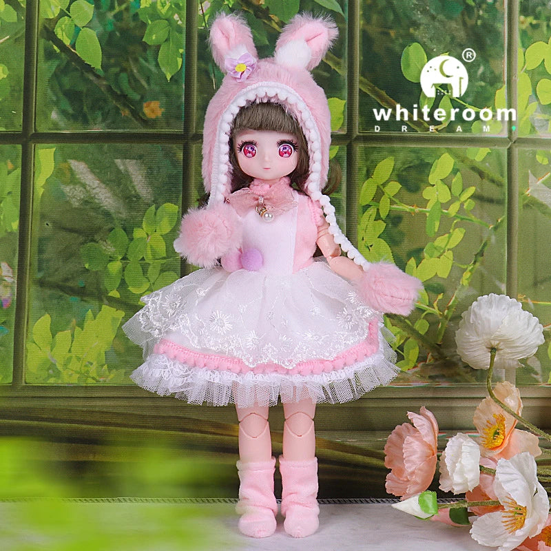 1/6 Bjd Doll Wedding Dress Anime Action Figures Full Set Spherical Jointed Doll for Children's Toys Girl Cosplay Free Shipping