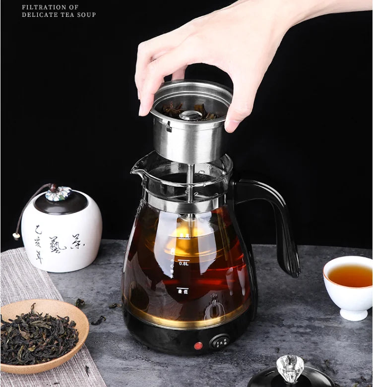 220V 1L Electric Kettle Automatic Tea Cooking Pot Glass Steaming Health Preserving Pot Multi Cooker Household Kettle