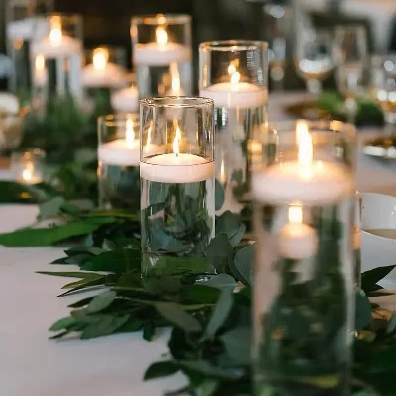 20Pcs Floating Candles Smokeless Candles Valentine Day Romantic Candlelight Atmosphere Birthday Party Wedding Decoration