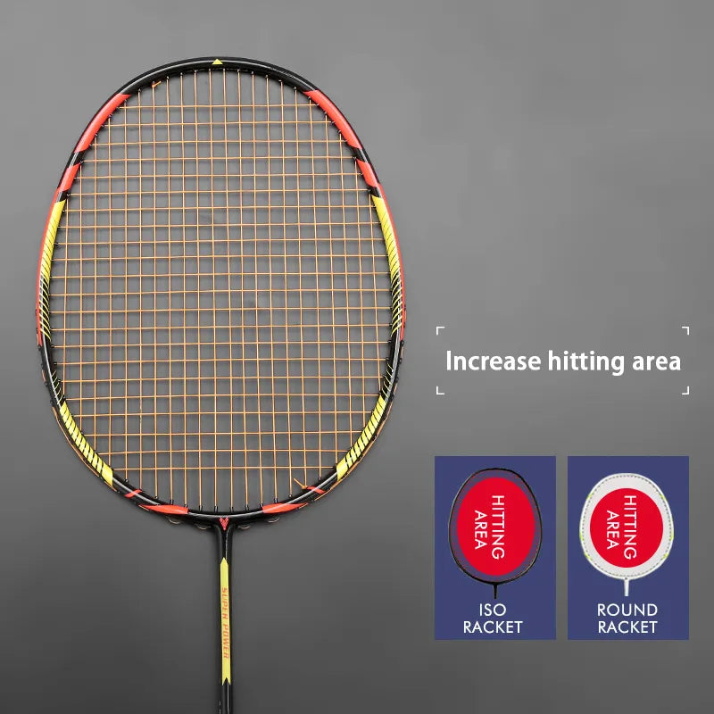 Ultralight 8U 65g Carbon Professional Badminton Racket Strings Strung Bag Multicolor Z Speed Force Raket Rqueta Padel 22-30lbs