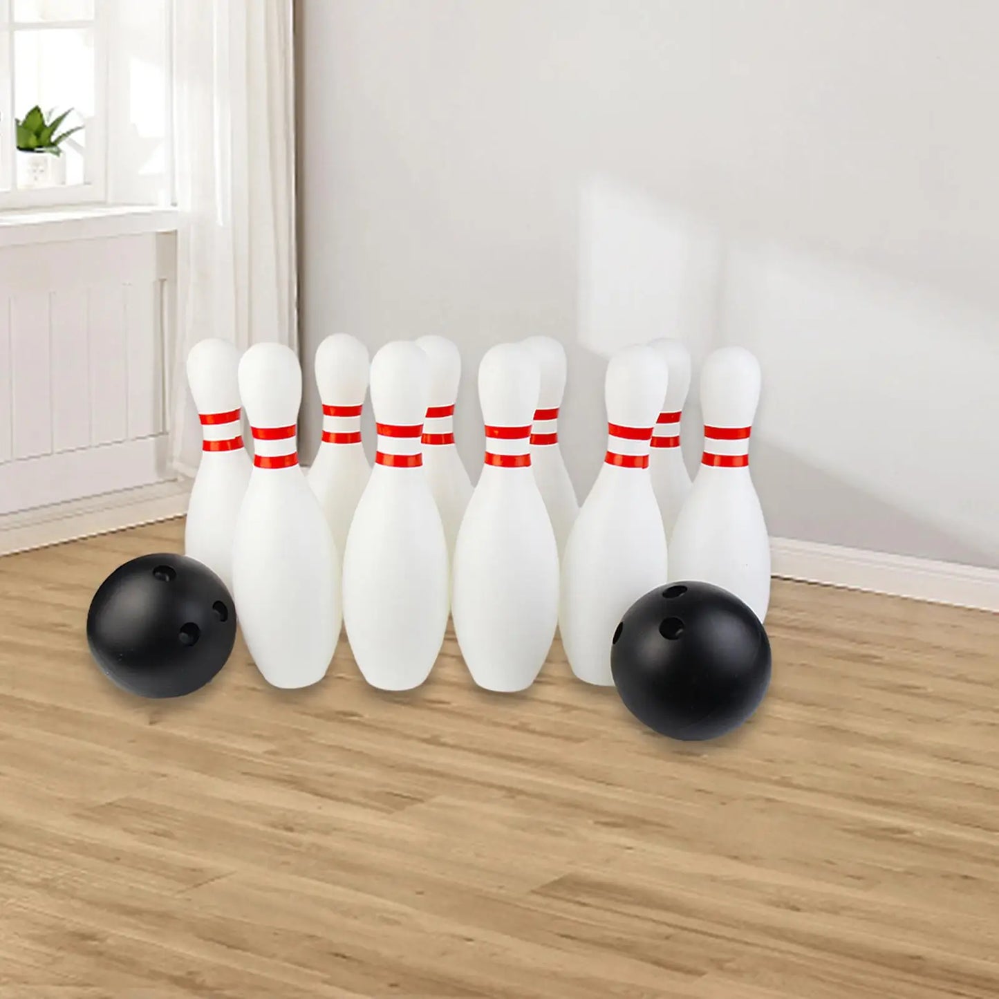 Kids Bowling Set Educational Backyard Activities 10 Bowling Pin and 2 Balls