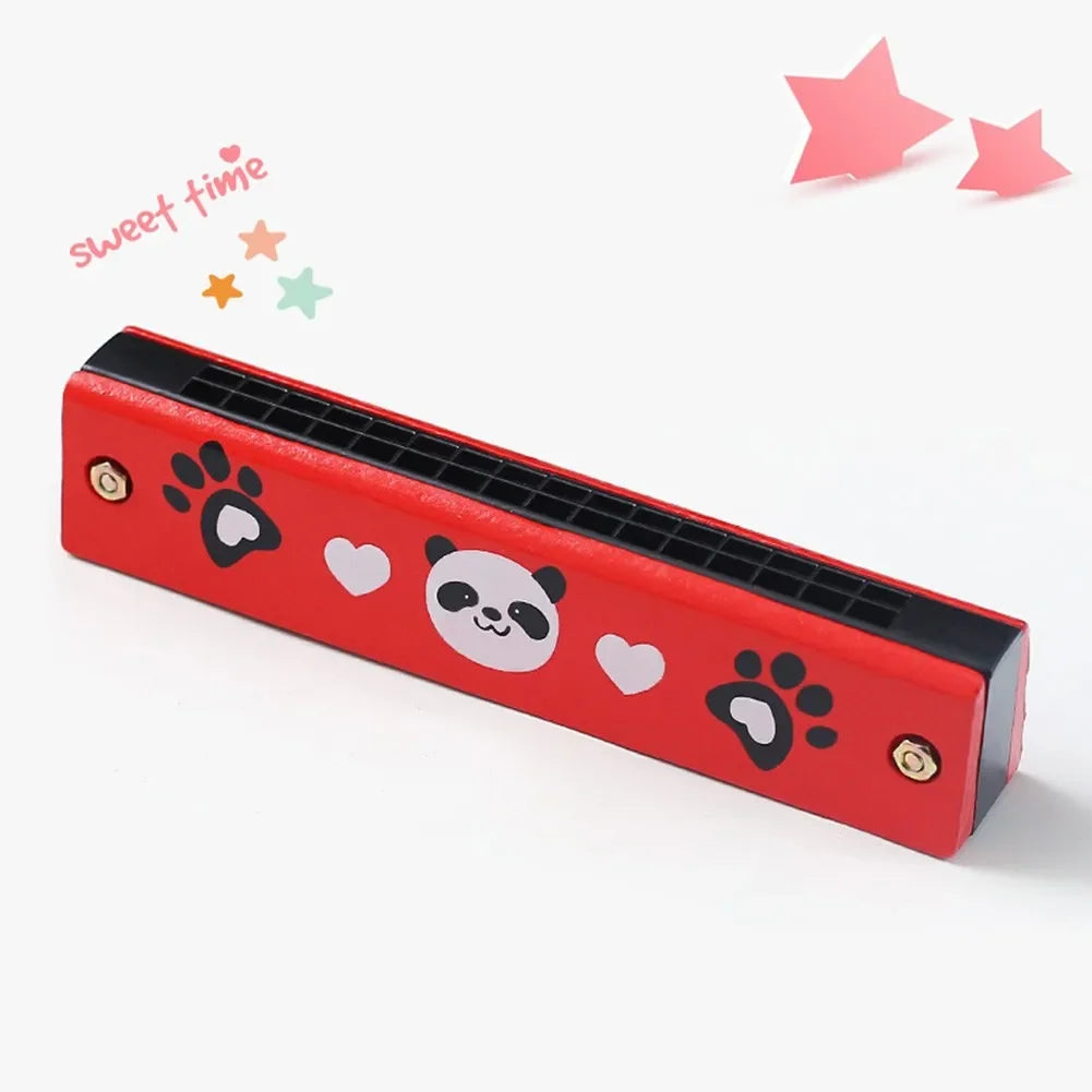 Wooden Harmonica Multicolored for Children 16 Holes Harmonica Mouth Organ Kids Music Instrument Educational Toy Gift
