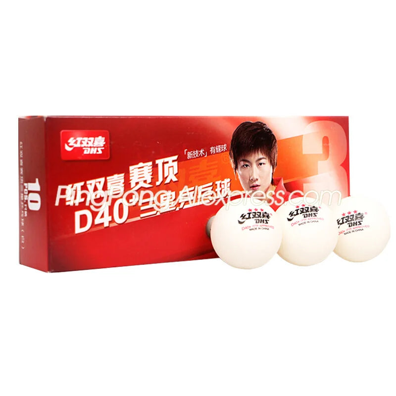 DHS 3 Star D40+ Table Tennis Ball 3-Star Seamed ABS Balls Plastic Poly Original DHS 3 STAR Ping Pong Balls ITTF Approved