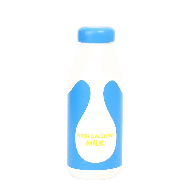 1Pcs Strawberry Milk Drink Bottle Toy Magnetic Wooden Kitchen Chechele Simulation Play House Educational Toy for Children Gift