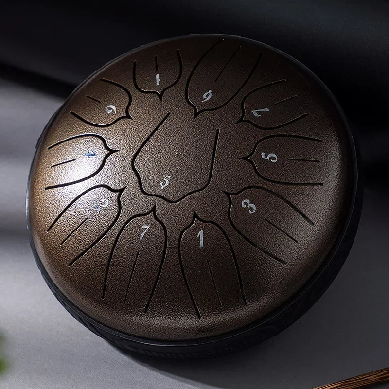 6 Inch 11 Notes Tongue Drum Beginner Professional Musical Percussion Instruments Practice Accessory Small Portable Tongue Drums