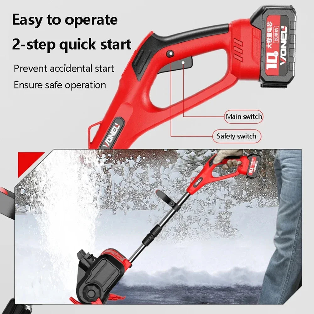 3500W Winter Brushless Electric Snowplow Lithium Electric Snow Sweeper Cordless Snow Shovel Courtyard Street for Makita Battery