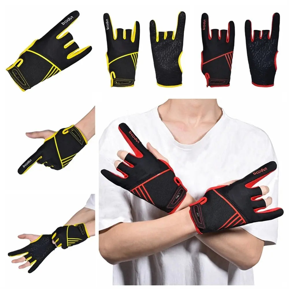 Mittens Bowling Glove Comfortable Half Finger Anti-Skid Sports Gloves Breathable Soft Bowling Ball Gloves Men Women