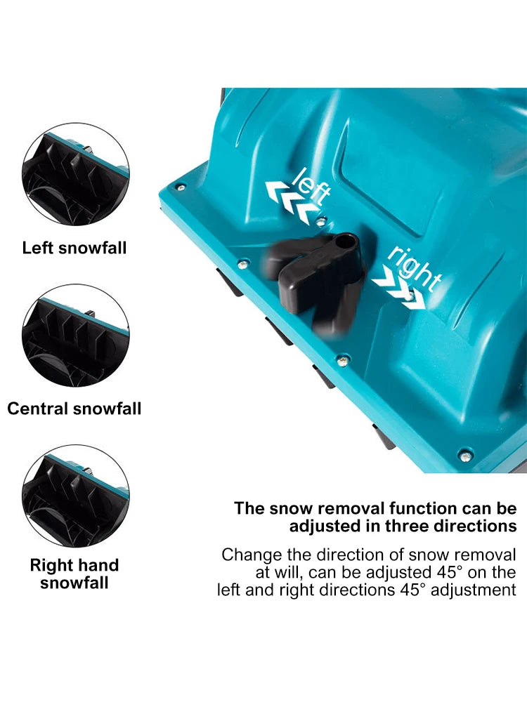 Cordless Electric Snowplow Lithium Electric Snow Sweeper Cordless Snow Shovel for Makita 18V (No Battery) Efficient Snow Thrower