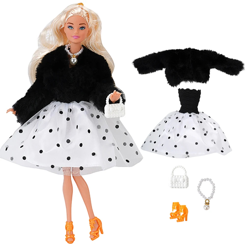 NK 1 Pcs 30CM Princess Wedding Dress Noble Party Gown for Barbie Doll Accessories Fashion Clothes Gift for Girl' 1/6 Doll Toy JJ