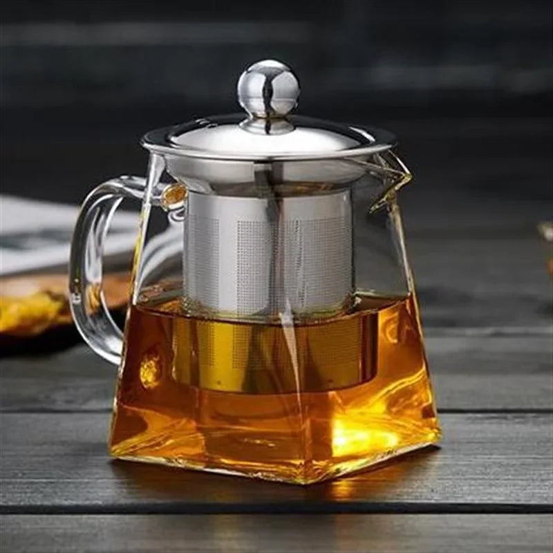 Glass Teapot With Infuser Tea Set Kettle Maker Infusers Jug Teaware Kitchen Dining Bar Home Tea Kit Glass Teapot Samovar