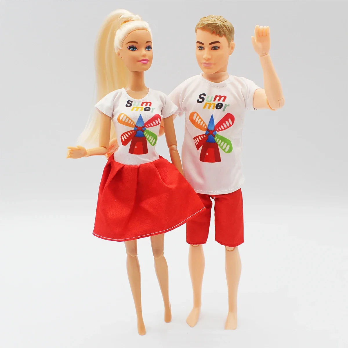 30cm Couple Doll Girlfriend & Boyfriend Ken Doll 1/6 Doll With Wheat Complexion Body Couple Outfit Parents Cosplay Toys Gifts