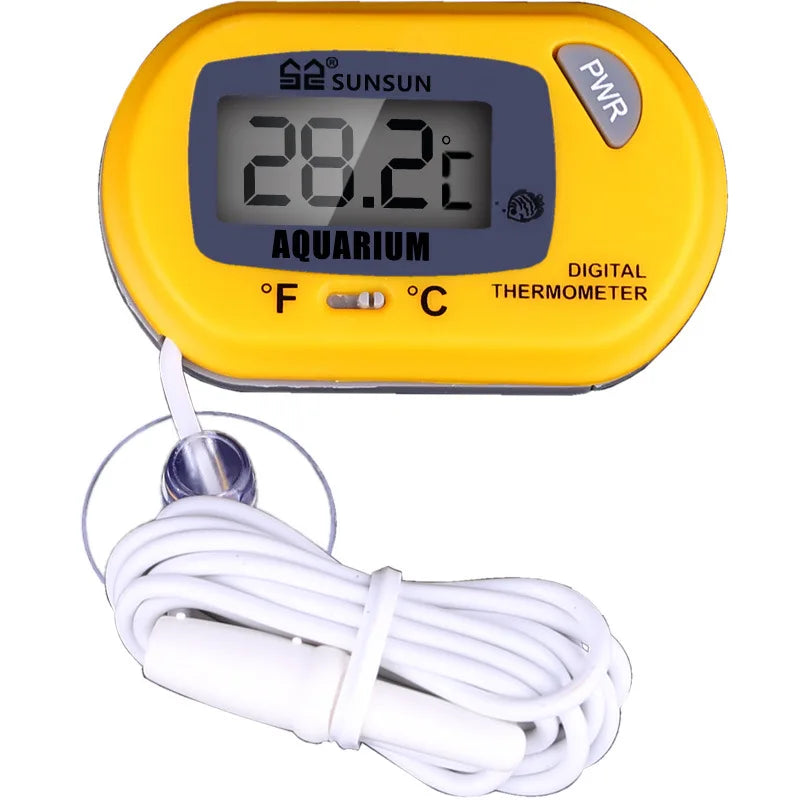 New Aquarium Thermometer Waterproof LCD Digital Fish Tank Submersible Thermometer Meter Temperature Control With Suction Cup