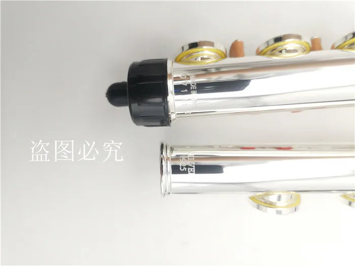 Flute Professional Cupronickel Opening C Key 16 17 Hole 677H Flute Silver Plated Musical Instruments With Case and Accessories