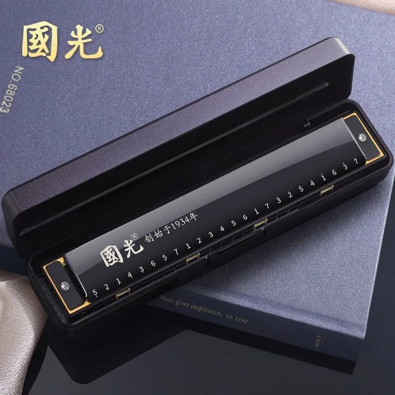 28 Holes Harmonica Accent / Polyphony C Key Harmonica Rofessional Harmonica Tremolo Mini Harps Woodwind Instruments