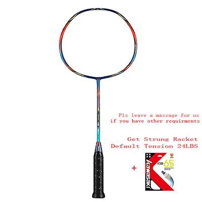 Kawasaki Original Badminton Racket King K9 All-Around Type T Join Power Carbon Fiber Racquet for Intermediate Players