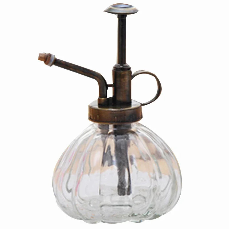Gardening Plant Watering Cans Retro Antique Copper Kettle Small Watering Can Pumpkin Glass Gardening Water Cans Garden Supply