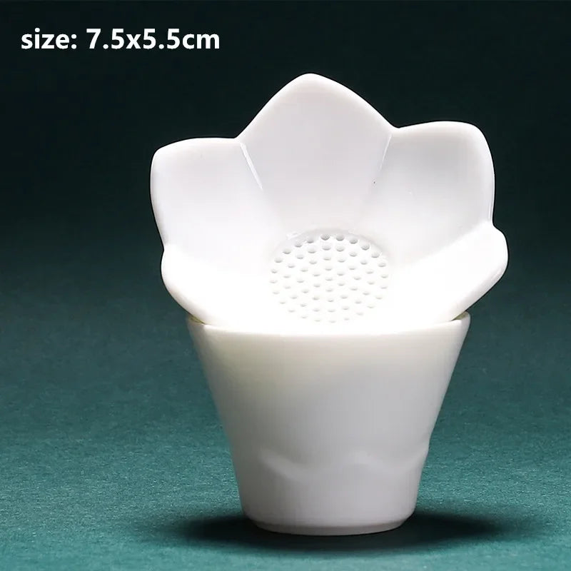 Chinese Dehua White Porcelain Teapot Household Kettle Handmade Ceramics Tea Set Tie Guanyin Puer Tea Maker Tea Ceremony Supplies
