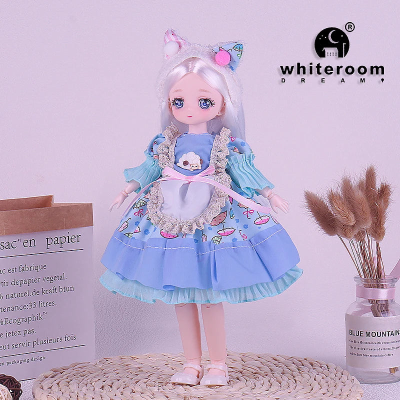 1/6 Bjd Doll Wedding Dress Anime Action Figures Full Set Spherical Jointed Doll for Children's Toys Girl Cosplay Free Shipping