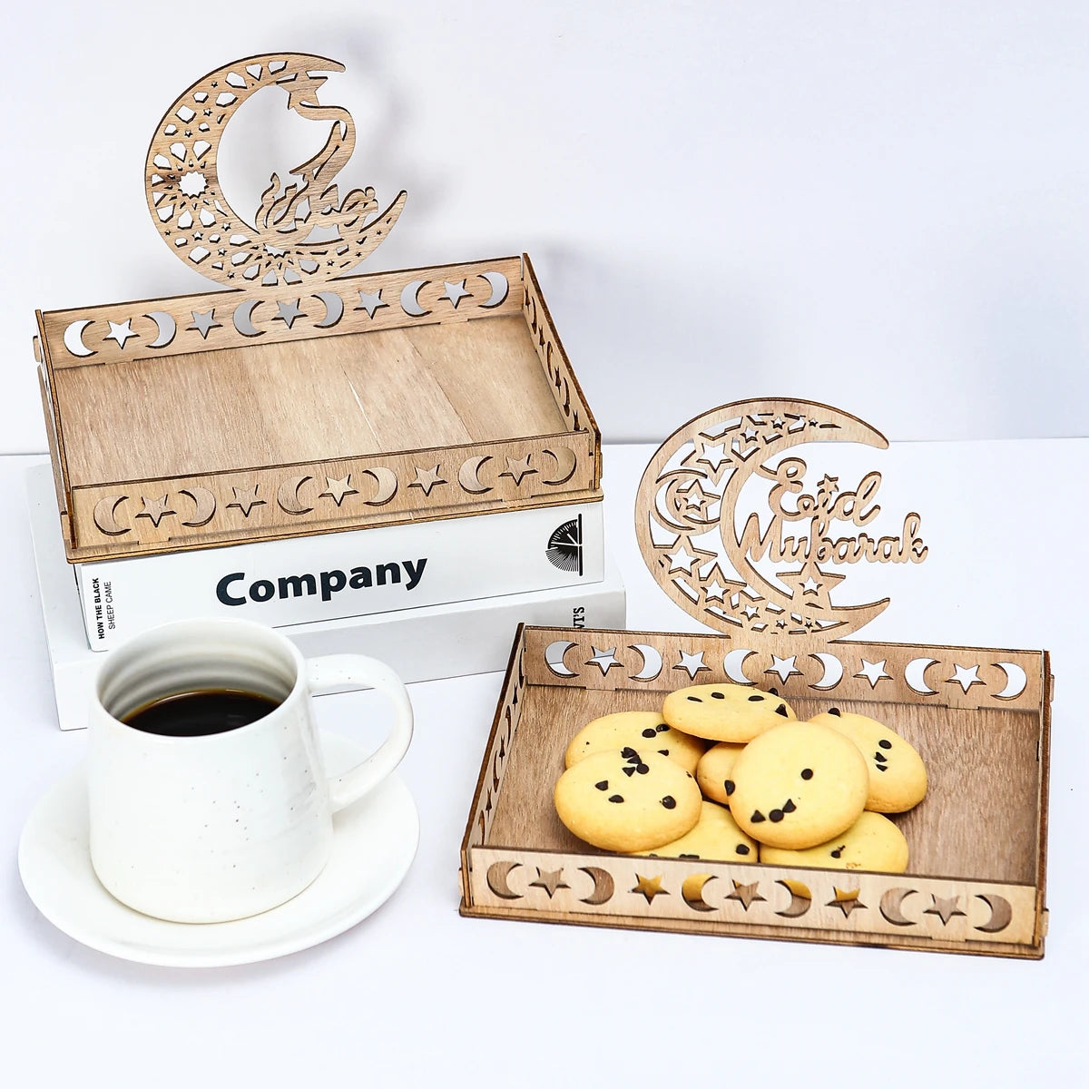Wooden Pendant EID Mubarak 2024 Ramadan Decoration for Home Kareem Ramadan and Eid Decor Eid AL Adha Islamic Muslim Decor