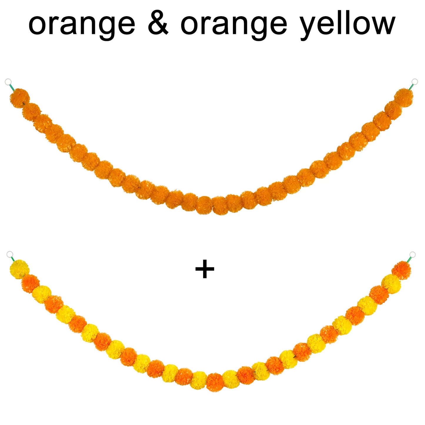 10-100pcs Marigold Flower Garland Decoration Artificial Flowers Indian Decor Diwali Pooja Day of the Dead Wedding Mexican Party