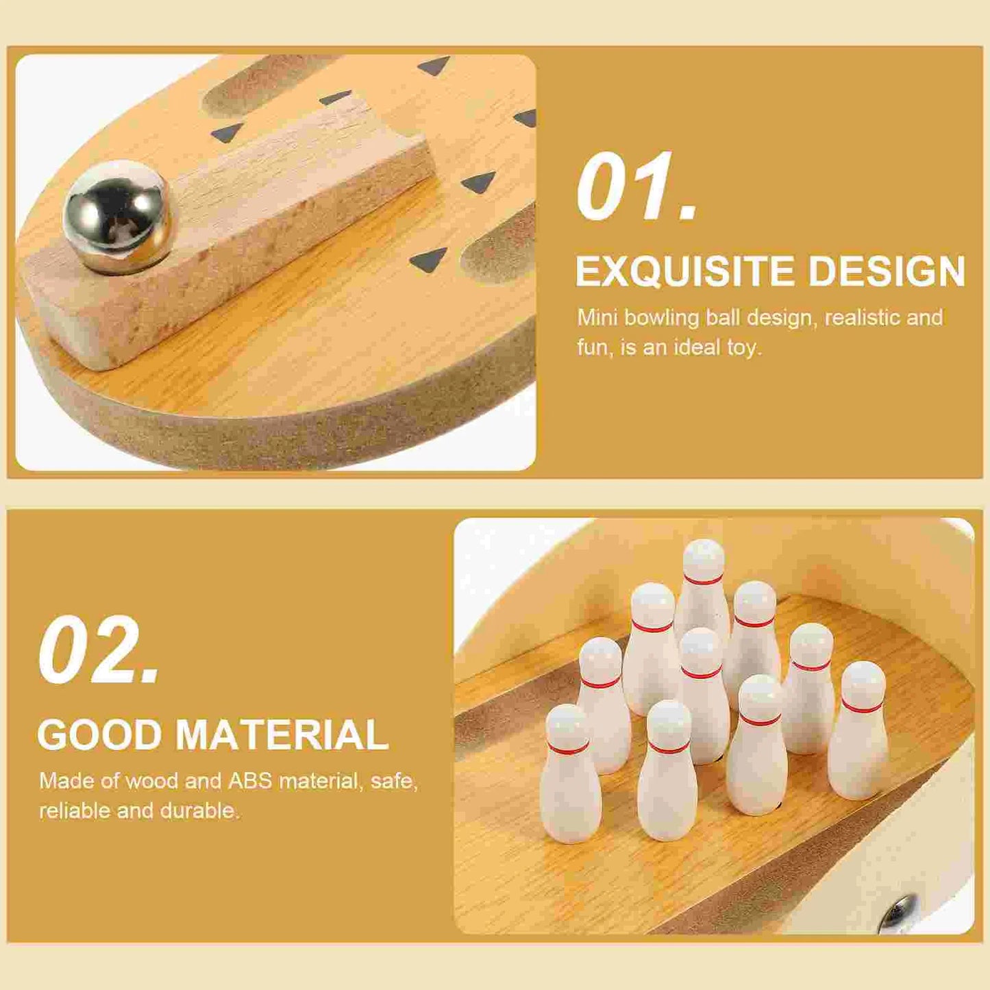 Anti-Alzheimer's Live Desktop Mini Bowling Elderly Game Toy Interactive Wooden Alzheimers Toys for Adults Abs Activities