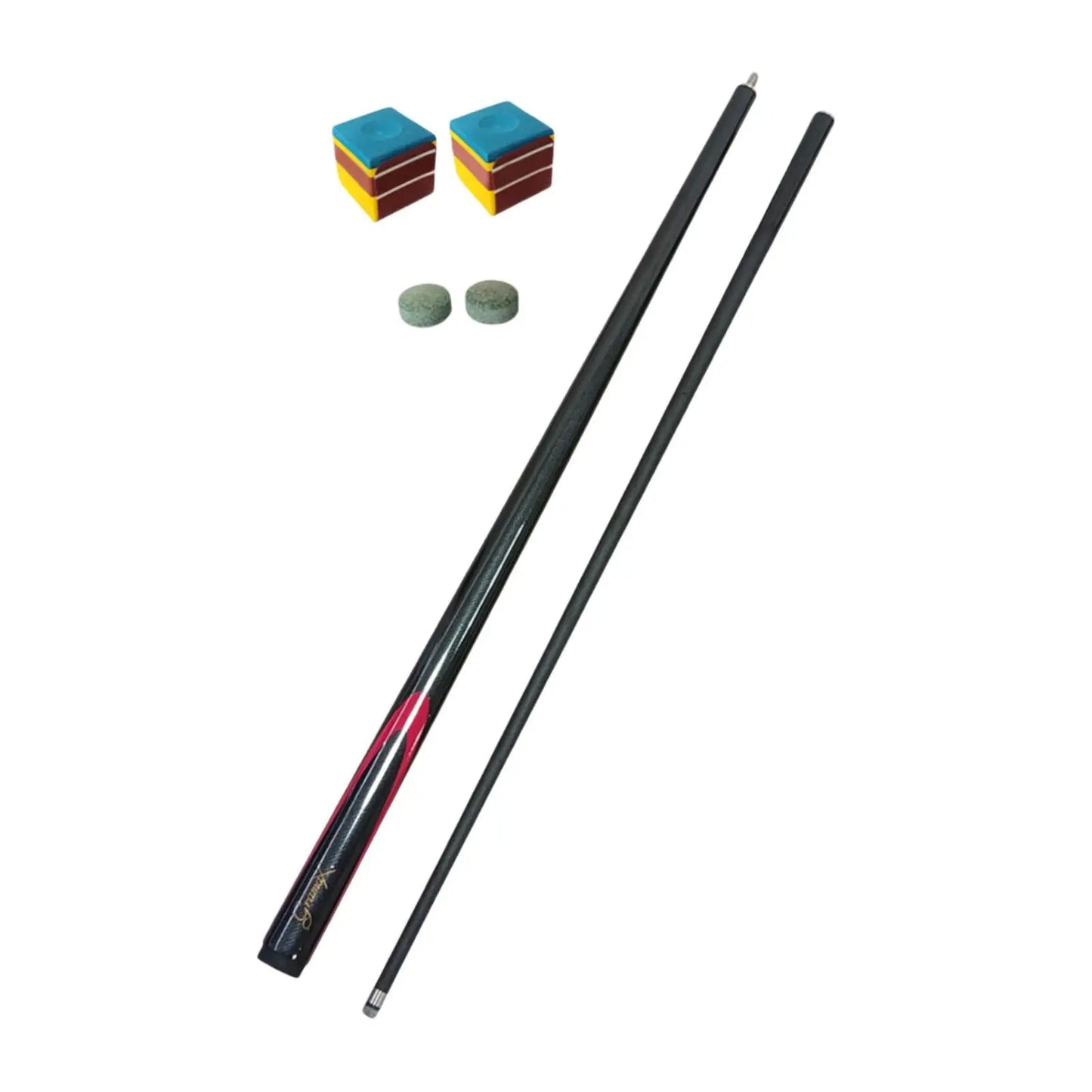 Pool Cue Stick Snooker Cue Carbon Fiber Two Section Portable Billiard Pool Stick Billiard Cue Stick for Men Women Competition