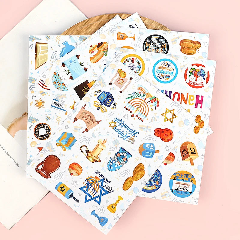 6 Sheets EID Mubarak Paper Sticker Gift Box Lable Seal Stickers Islamic Muslim Eid Al-Fitr Decoration 2025 Ramadan Kareem Supply