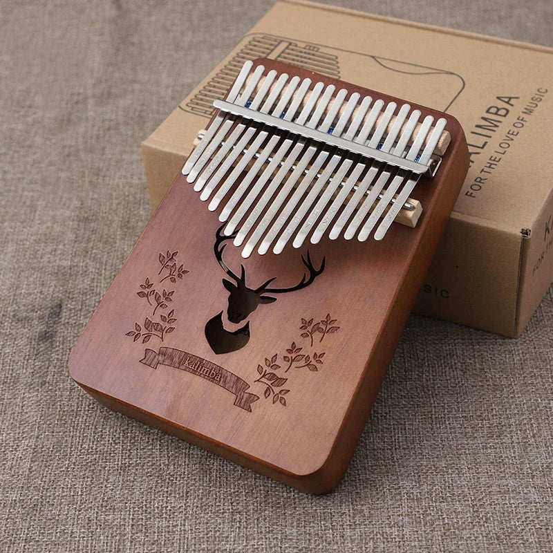 Kalimba 17 Keys Thumb Piano High Quality Wood Mahogany Mbira Body Afircan Sanza With Kalimba Bag Creative Music Box Finger Piano