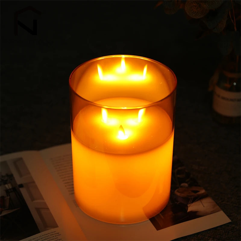 Flameless Flickering LED Candles Light Tealight Battery Powerd Candles Lamp Electronic Votive Led Lamp Halloween Home Decor