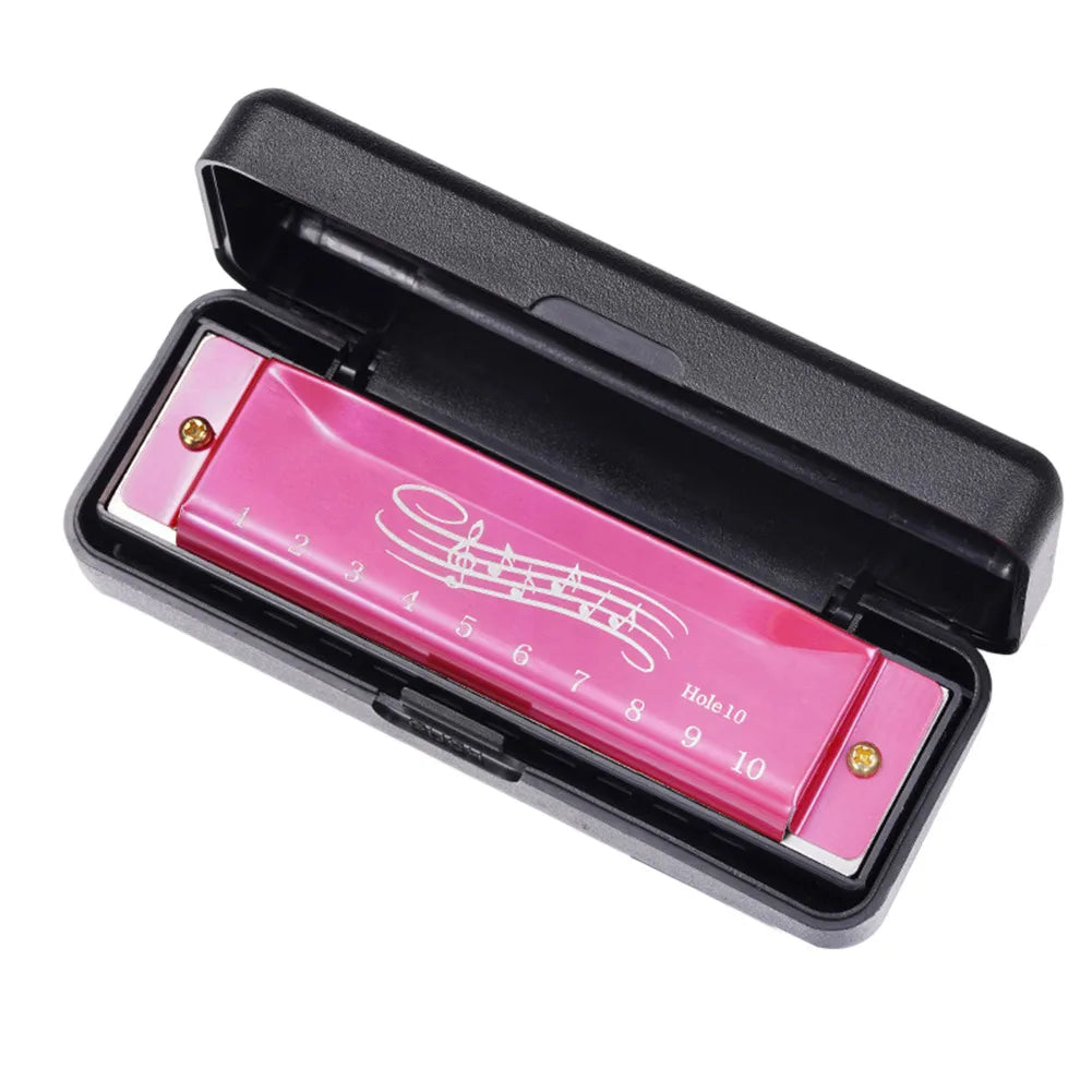 Portable 10 Hole 20 Tone Harmonica Mini Harmonica Early Educational Music Instrument Toys Easy Learning Adults Children Gift