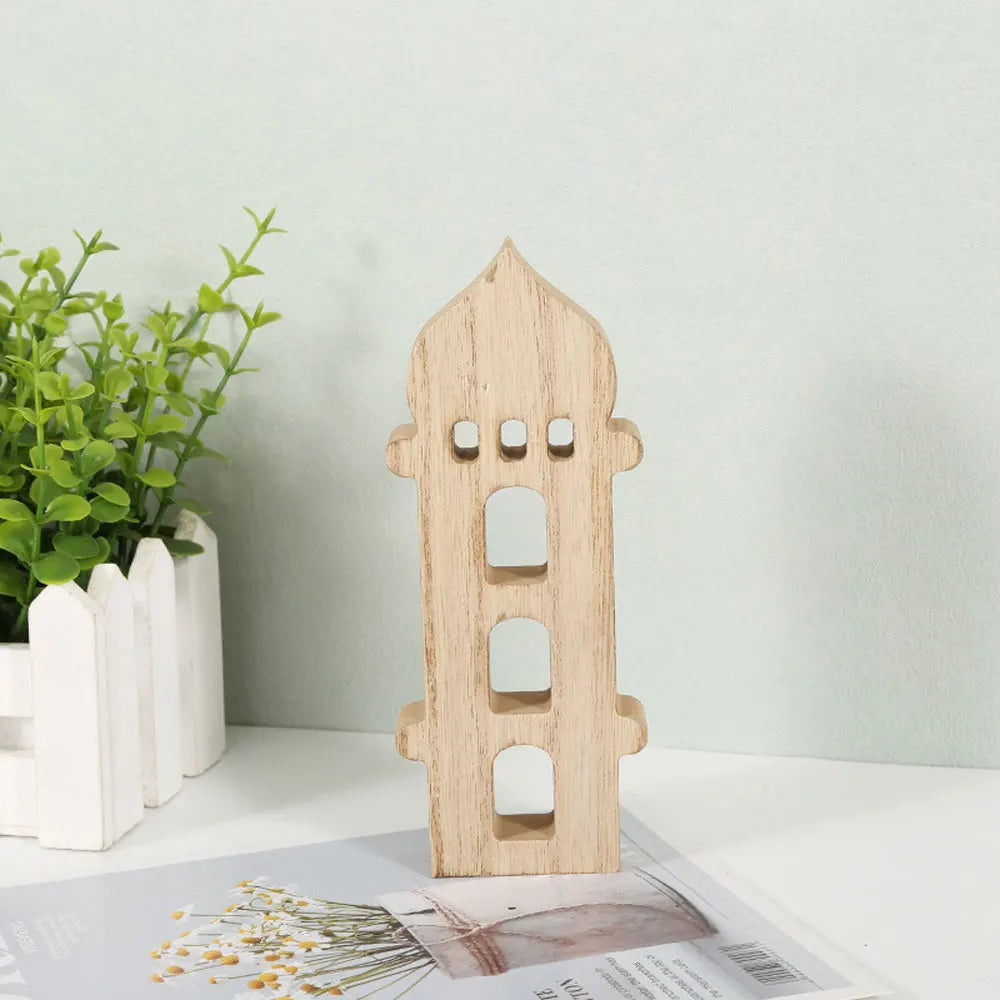 2024 EID Mubarak Wooden Ornaments House Ramadan Decoration for Islam Muslim Event Party Home Table Decoration Kareem Gifts