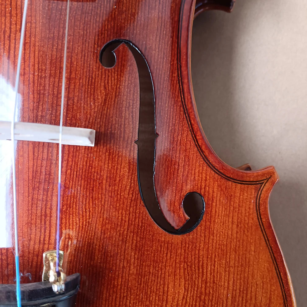 High Flame Maple Handmade Violin 4/4 3/4 1/2 1/4 바이올린 كمان Stradivari Vionlino Set Beginner Professional Musical Instrument