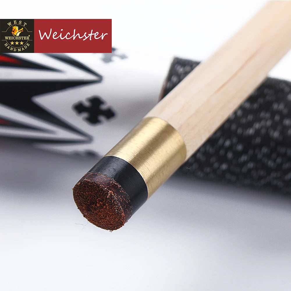 Weichster Billiard Pool Cue Stick 1/2 Maple Wood Shaft 58" 13mm Screw on Tip Cue