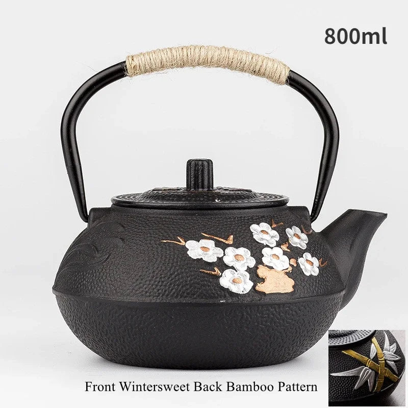 Cast Iron Teapot, Water Boiling Kettle, Healthy No Coating, Household Tea Making Pot, Teaware, Japanese Tetsubin, Iron Bottle